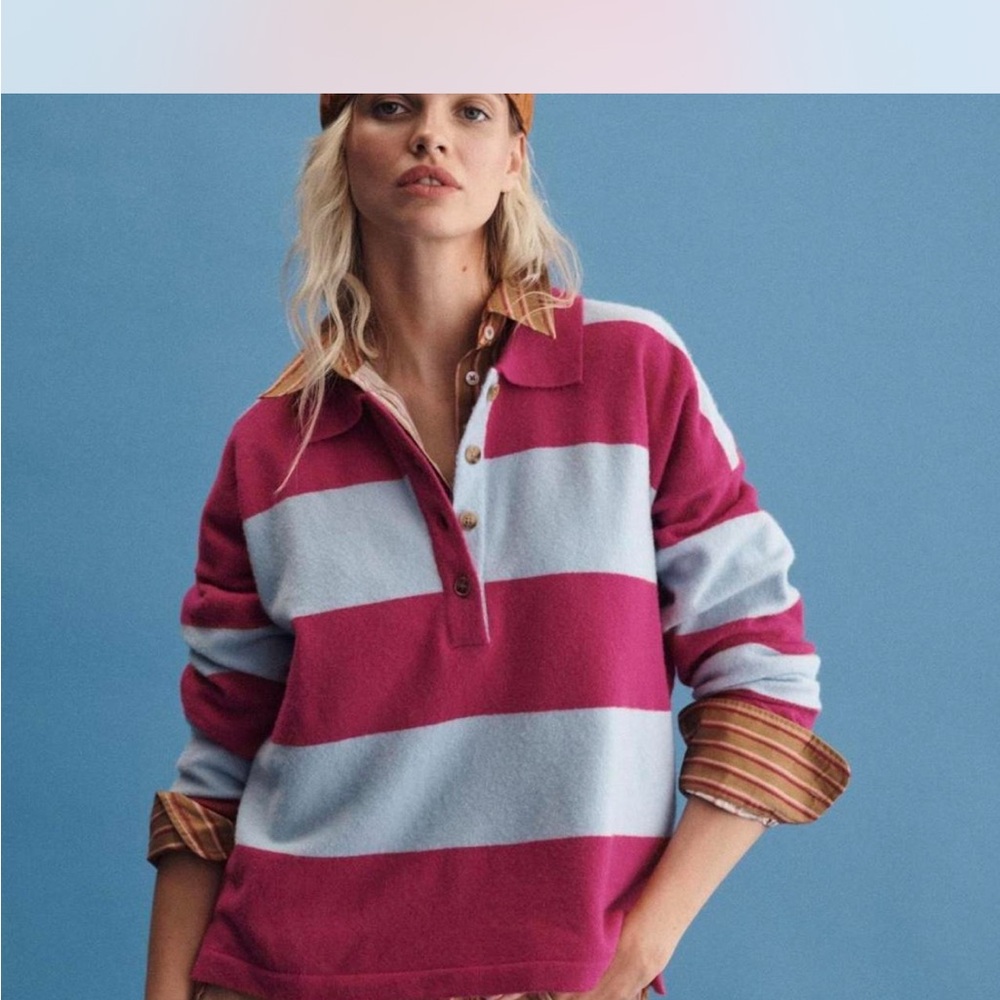 Anthropologie Maeve striped rugby top